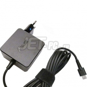 Блок питания (зарядное устройство) для ноутбука Asus 45W Type-C разъем, (с сетевым кабелем)