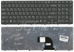 Клавиатура для ноутбука Sony Vaio SVE1511 черная, с рамкой