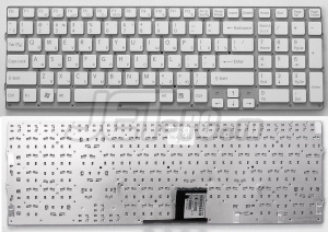 Клавиатура для ноутбука Sony Vaio VPC-EC, белая, без рамки