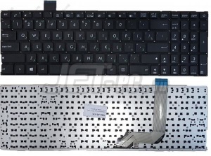 Клавиатура для ноутбука Asus X542, K542, A542 черная, без рамки