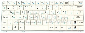 Клавиатура для ноутбука Asus EEE PC 900HA, S101, T91, T91MT, белая
